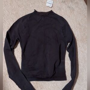 NWT Women’s Free People Athletic cinched wrist w/ unique collar (1/2 turtleneck)